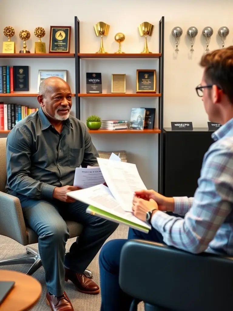 A South African entrepreneur in a one-on-one coaching session with a Wheelspot coach, discussing business strategies and market opportunities.